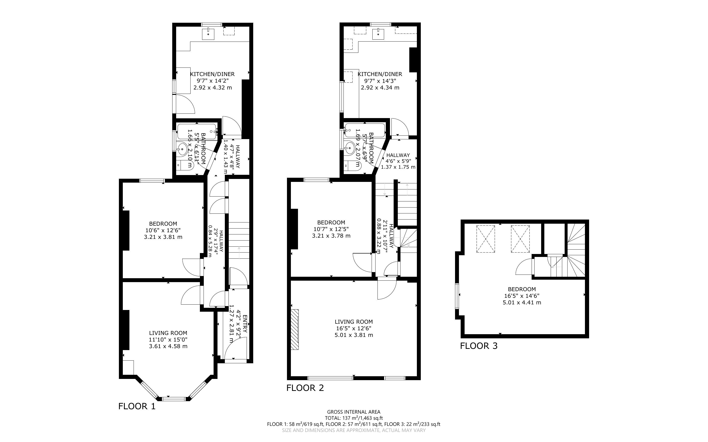 Flat A and B, 98 Embleton Road, Lewisham, London, SE13 7DG