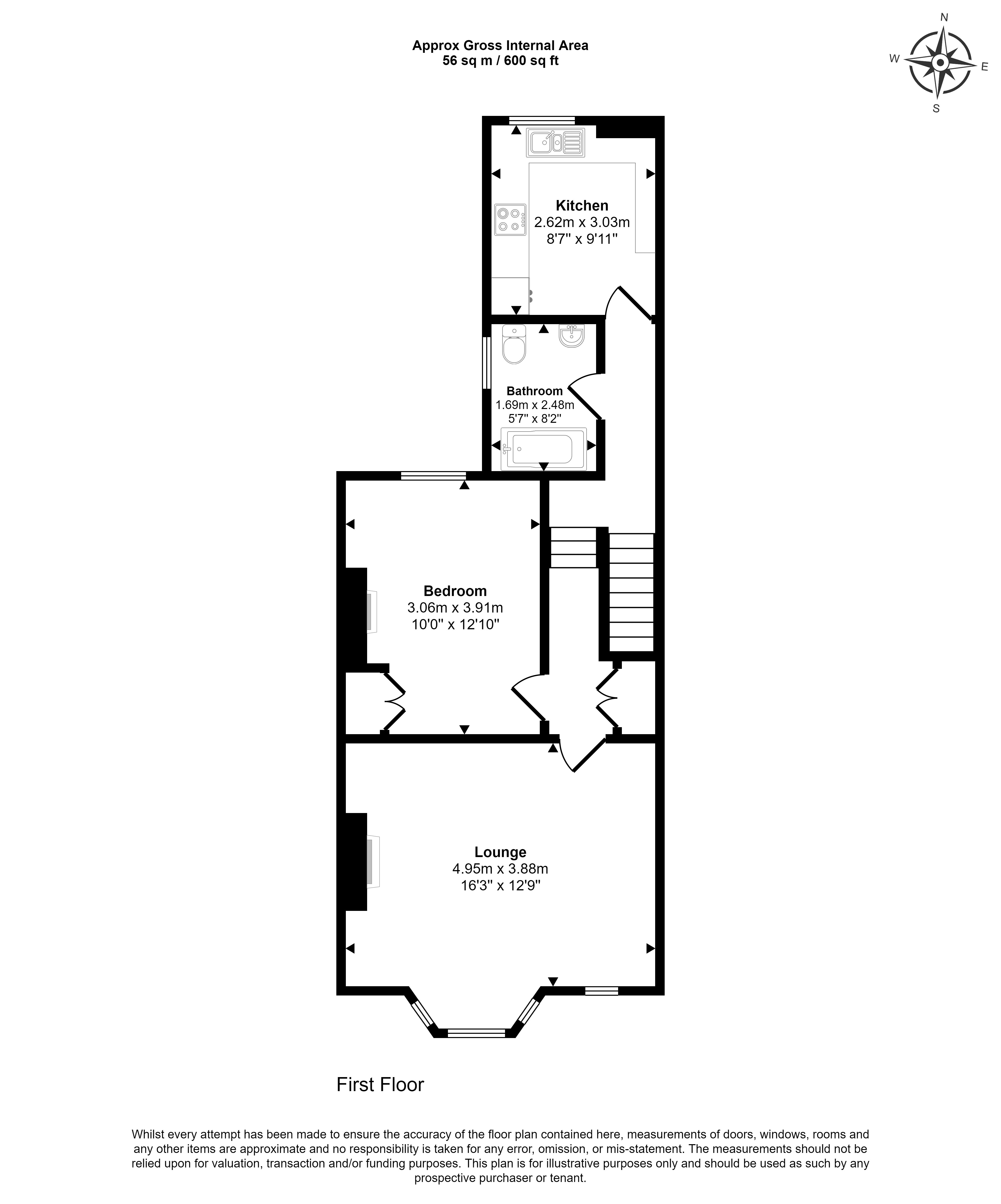 First Floor Flat, 106 Shakespeare Road, Acton, W3 6SN