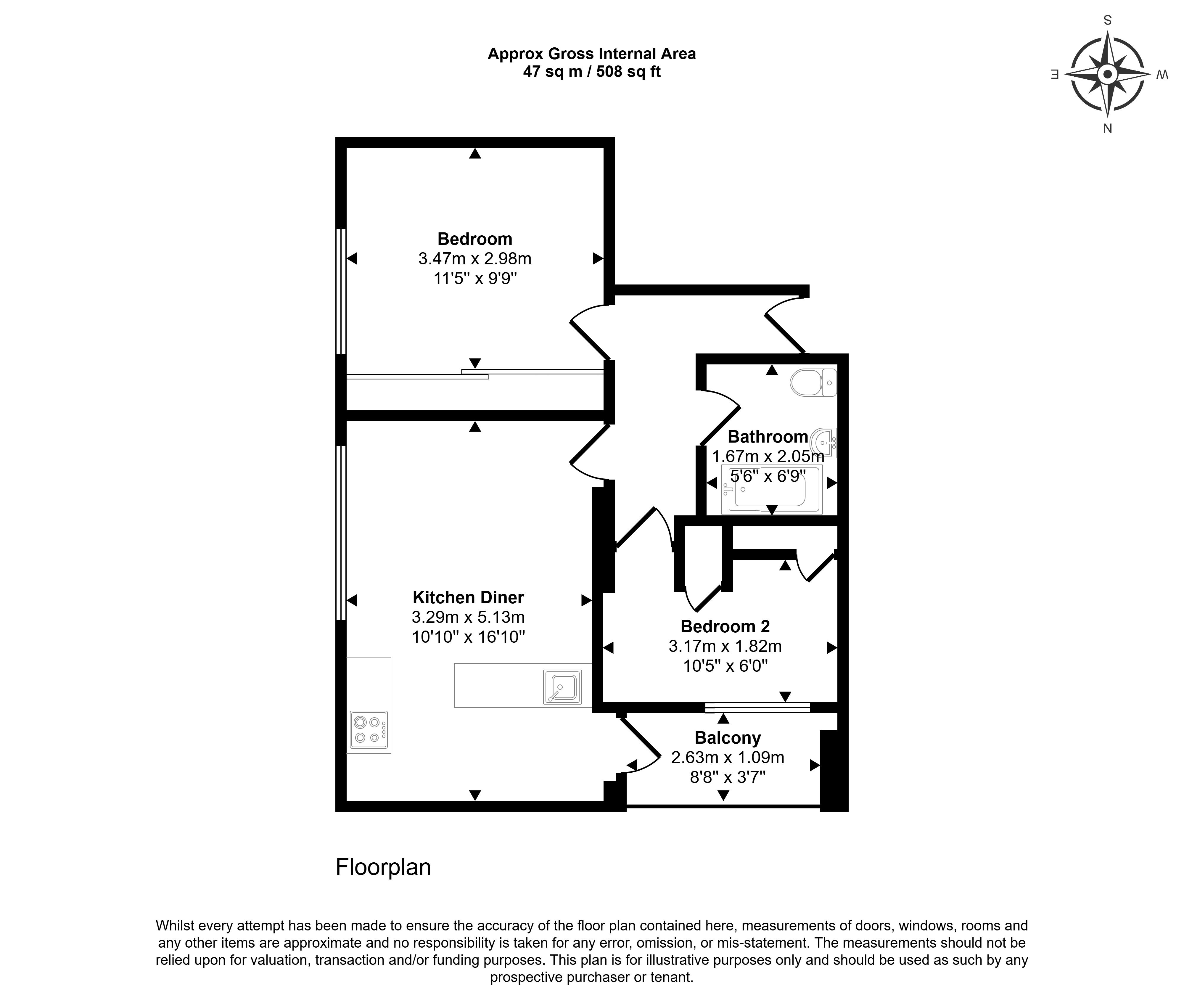 Flat 22, Verulam House, Hammersmith Grove, London,  W6 0NW