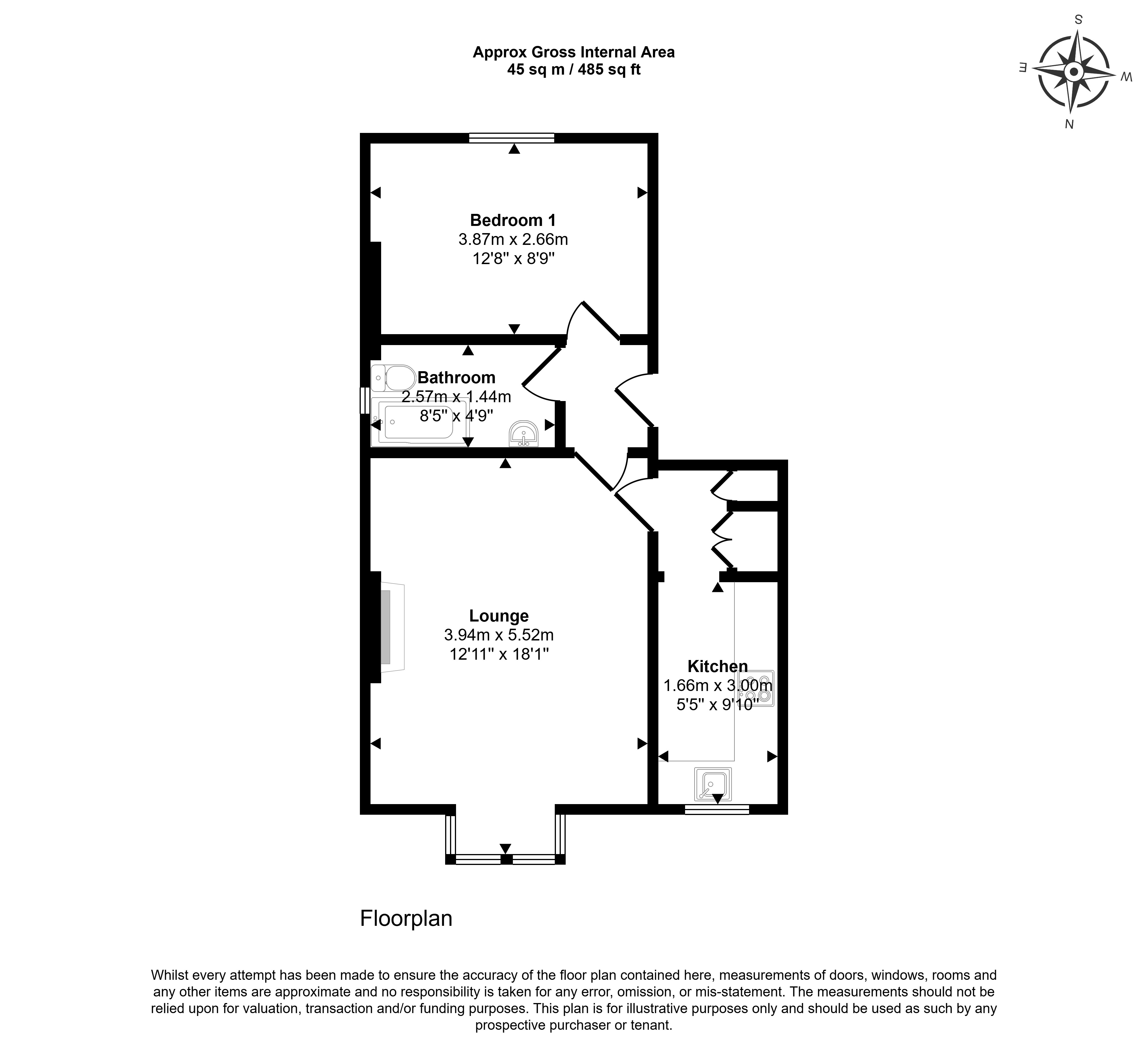 First Floor Flat, 3 Lawn House, 15 Lawn Road, Stafford, Staffordshire ST17 9AJ