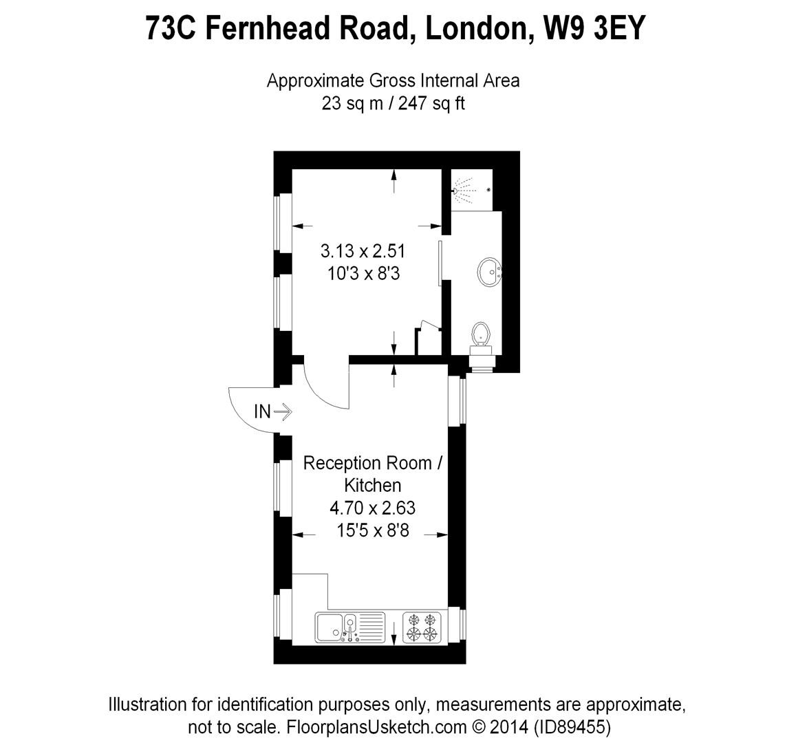 Flat C, 71-73 Fernhead Road, Queens Park, W9 3EY