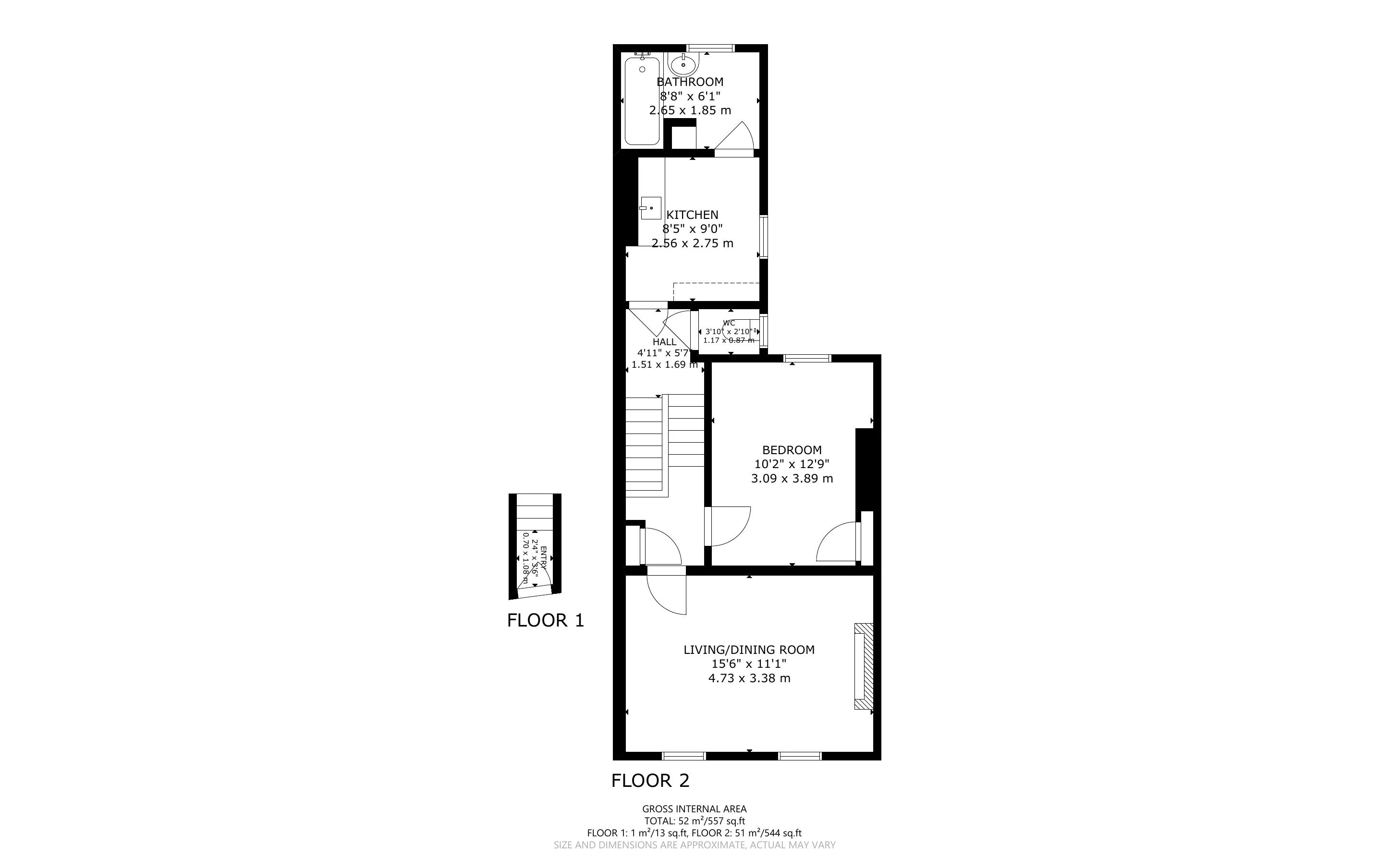 Upper Flat, 40 Grayshott Road, Battersea, London, SW11 5TT