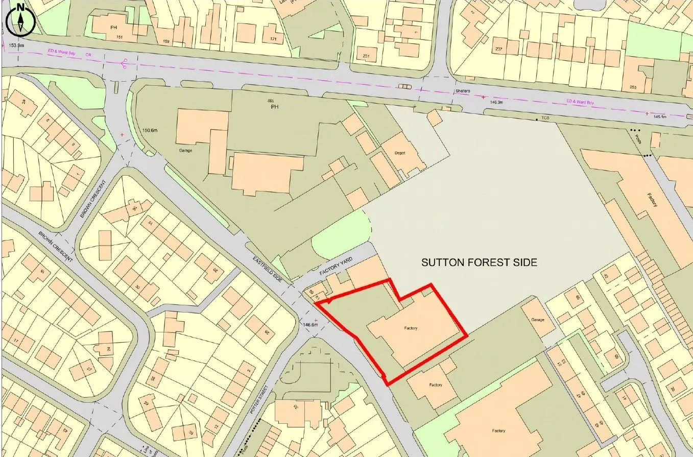 Land and buildings to the north east side of Eastfield Side, Sutton in Ashfield NG17 4JR