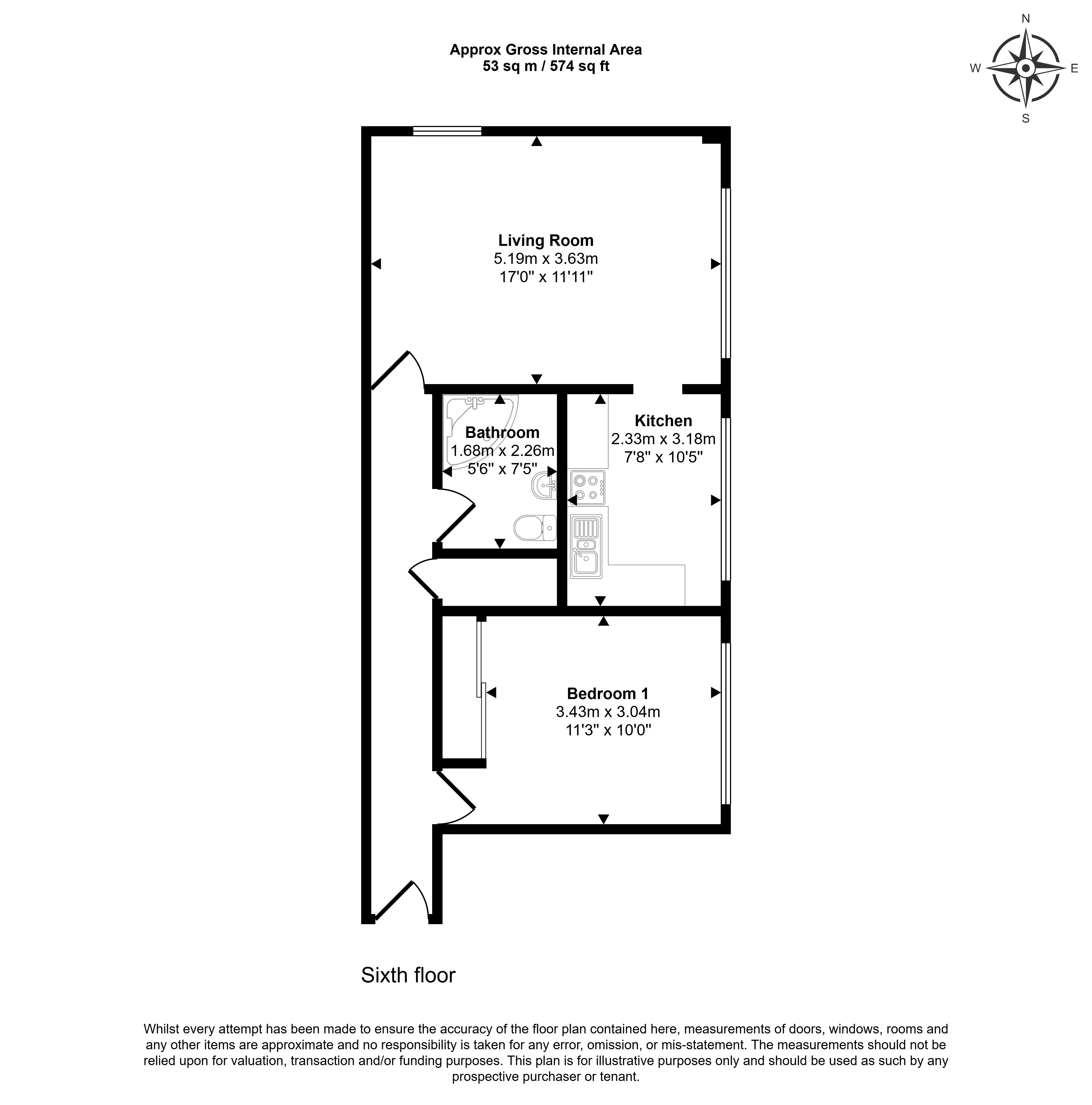 Sixth Floor Flat, 21 Stockwell Court, Gower Road, Haywards Heath RH16 4QP