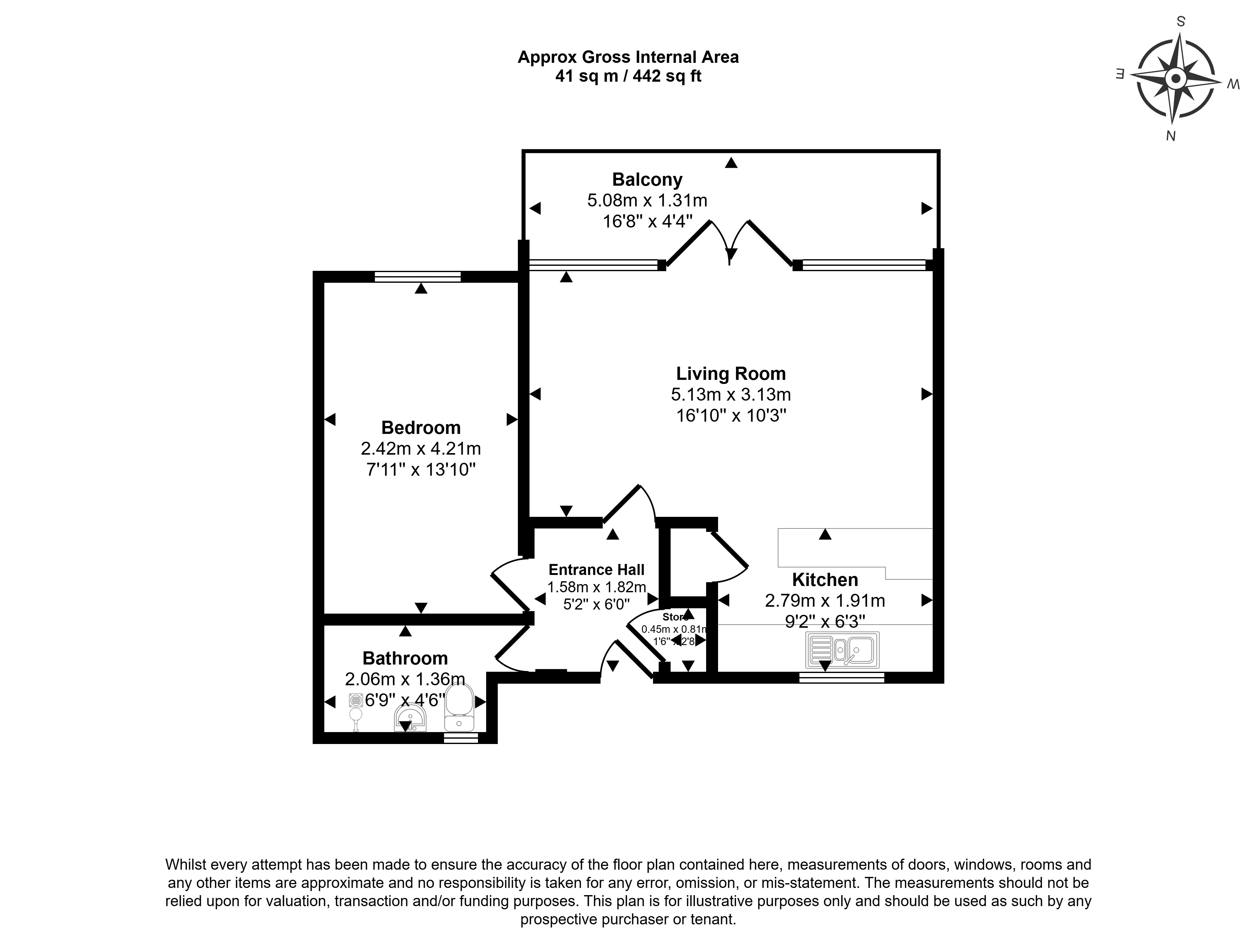 Flat 19 Atholl Court, Kingsway Gardens, Andover, SP10 4BB