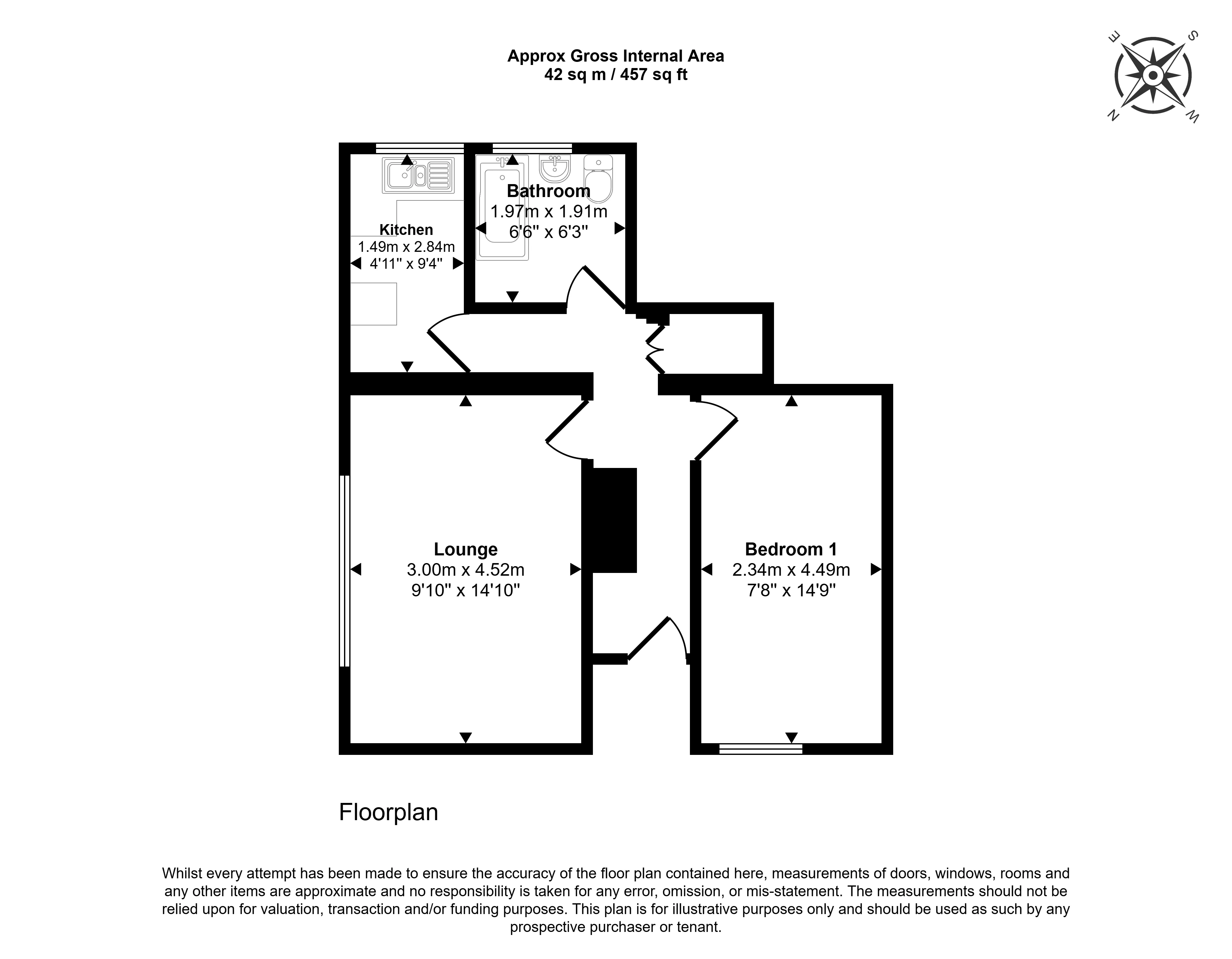 Flat 3, 75 Shakespeare Road, Bedford, Bedfordshire, MK40 2DW