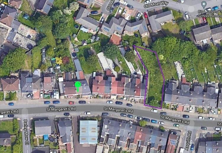 Land on the east side of 164 St. Margarets Road, Ward End, Birmingham, West Midlands B8 2BQ