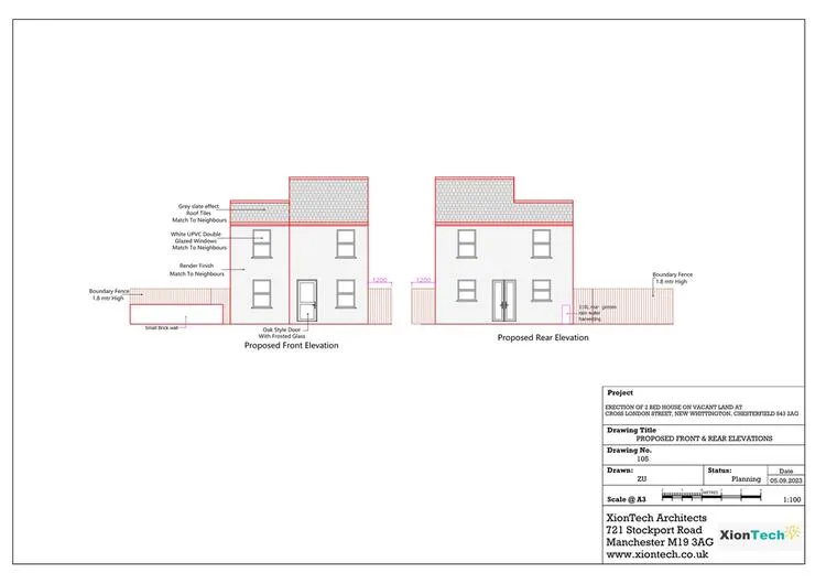 Land Adj. 10 Cross London Street, New Whittington, Chesterfield, Derbyshire S43 2AG