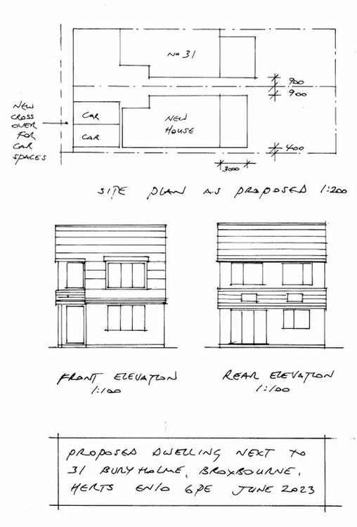 Land Adjacent to 31 Buryholme, Broxbourne EN10 6PE