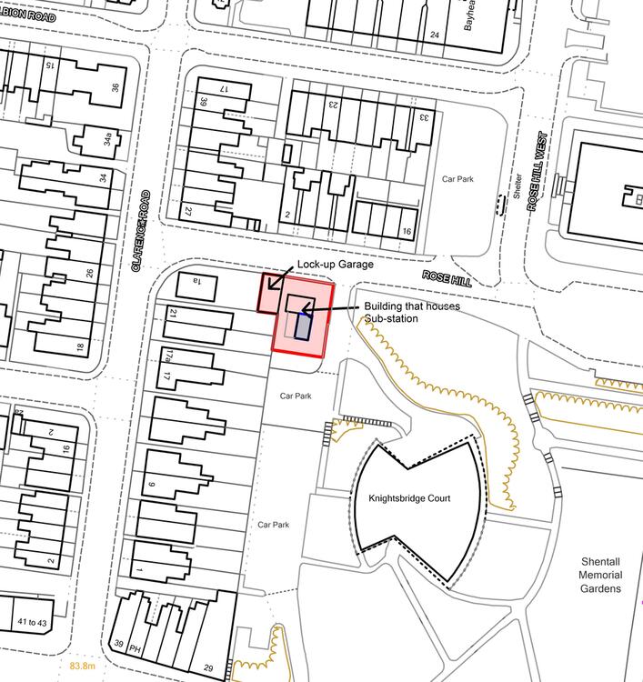 Lock-up Garage and Sub-Station Site, Rose Hill, Chesterfield S40 1LW