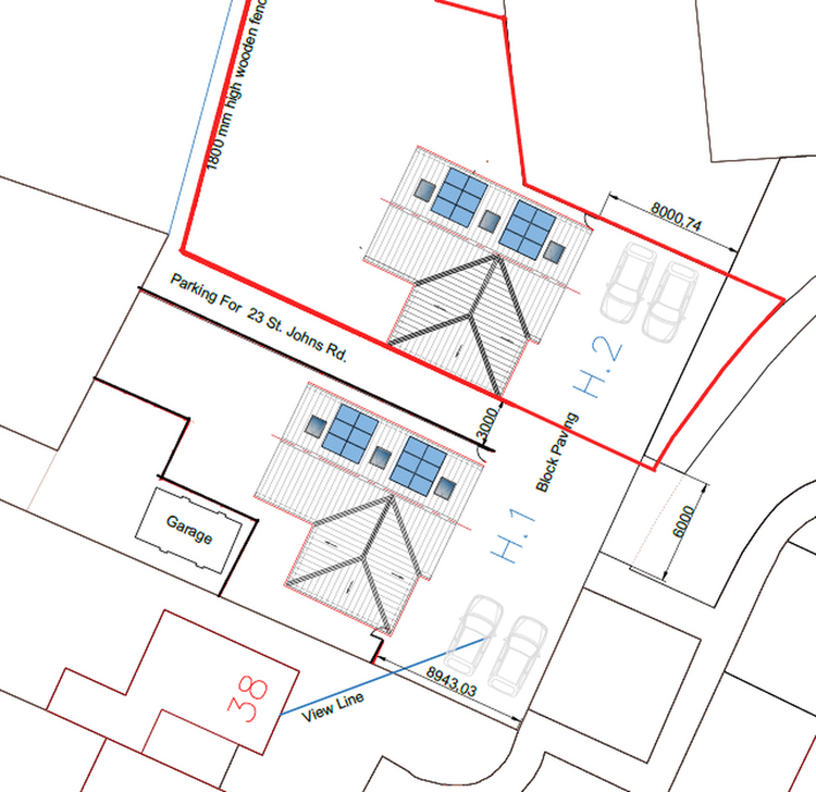 Land at the back of 23 St Johns Road, Stoneygate, Leicester, Leicestershire LE2 2BL