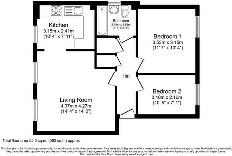 Flat 63, Russell Quay, West Street, Gravesend, Kent DA11 0BP