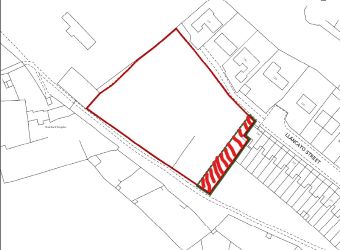 REDUCED - Development land with planning consent to erect two four bedroom detached dwellings with associated retaining works and new road access at the rear of Llancayo Street in Bargoed.