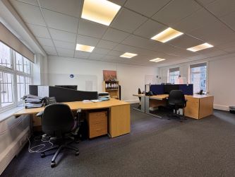 An Impressive Grade II listed three-storey red brick mid terraced office building. Partially modernised recently and also benefiting from a modern extension with its own stair core. Total area of 4020 sqft (373sqm) approx.