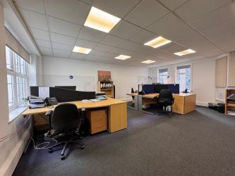 An Impressive Grade II listed three-storey red brick mid terraced office building. Partially modernised recently and also benefiting from a modern extension with its own stair core. Total area of 4020 sqft (373sqm) approx.