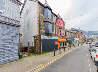 A development opportunity to acquire this three storey mixed use building for refurbishment ideally located in a popular high street in Tonypandy. Sold with vacant possession.