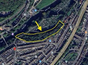 Approx. 2 acres of former dismantled railway land available to the west of Coedpenmaen Road in Pontypridd.