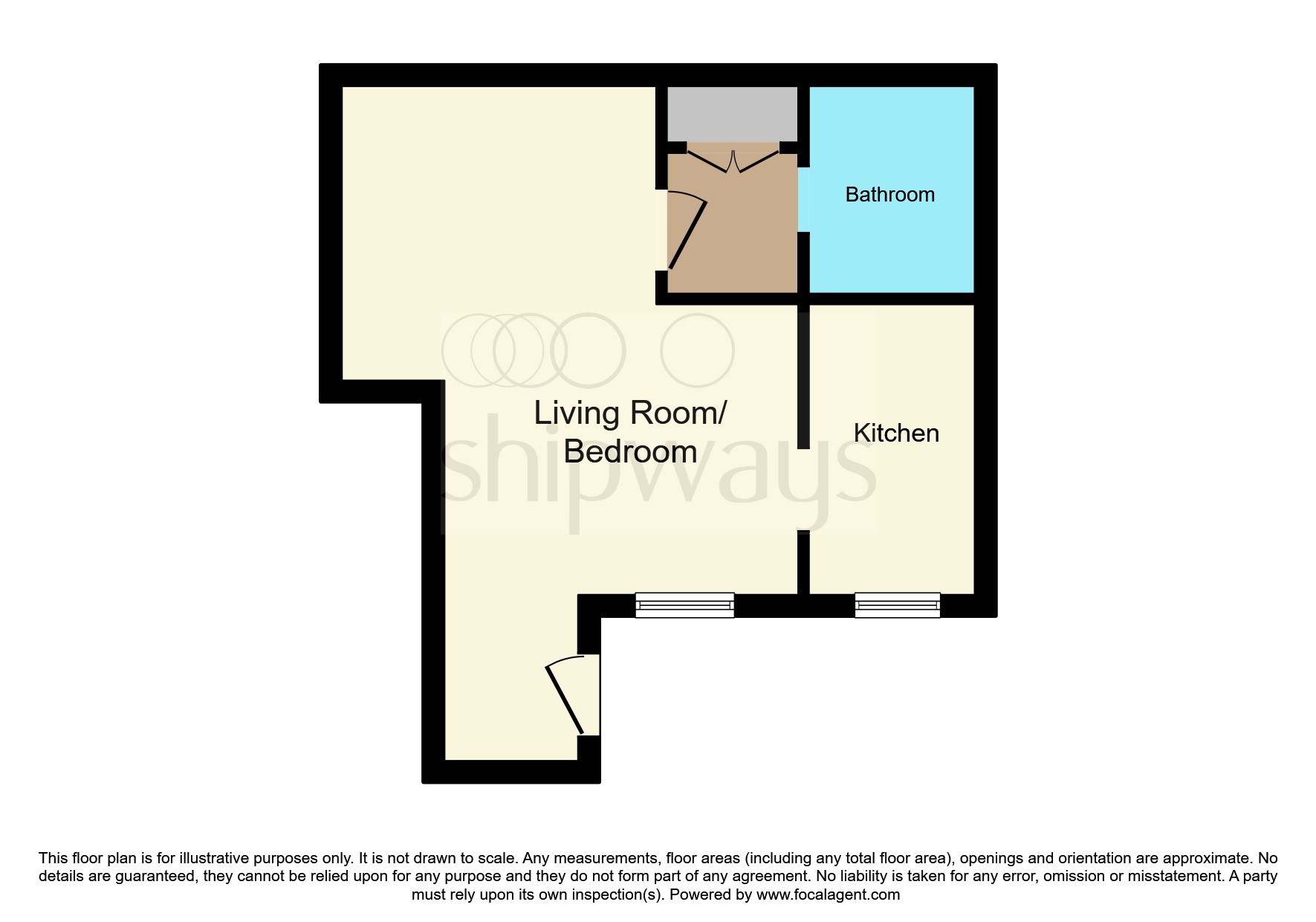 1 bed Ground Flat