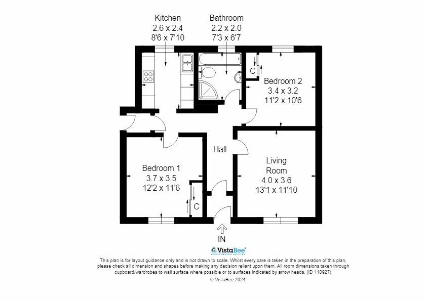 2 bed Ground Flat