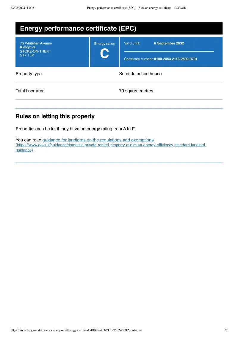 Whitehall Avenue, Kidsgrove, Stoke-on-Trent, Staffordshire, ST7 1EP - The free online property sales service.