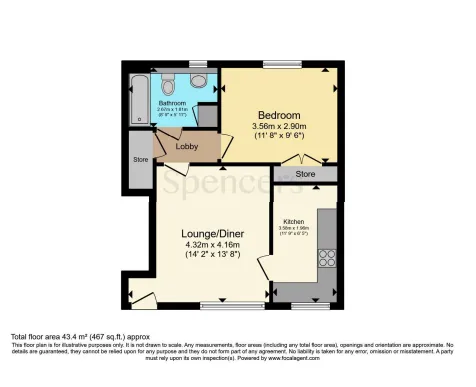 1 bed Ground Flat