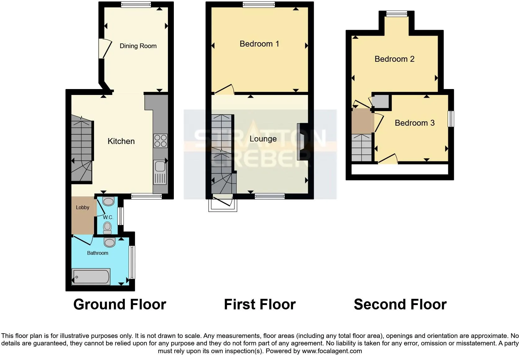 3 bed Ground Maisonette