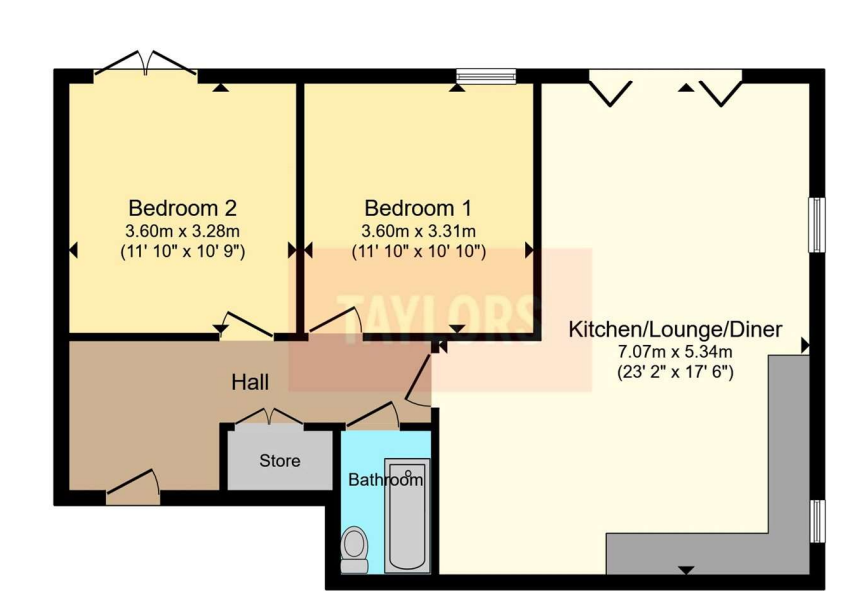 2 bed Ground Flat