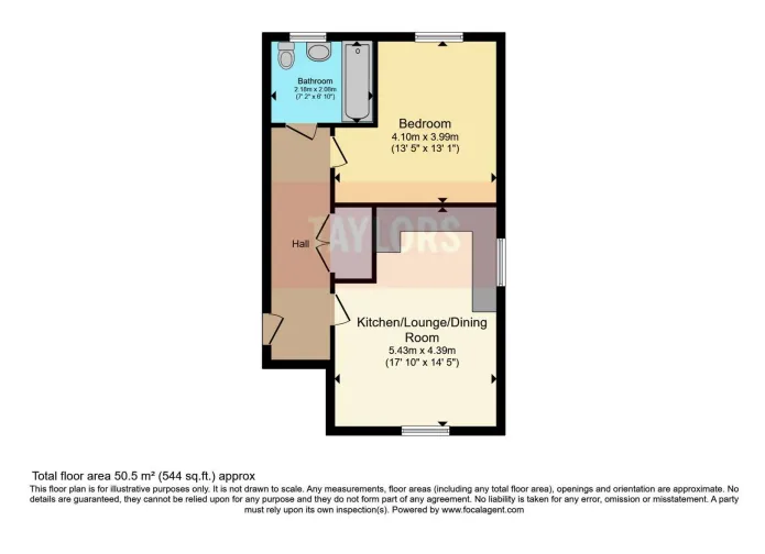 1 bed Ground Flat