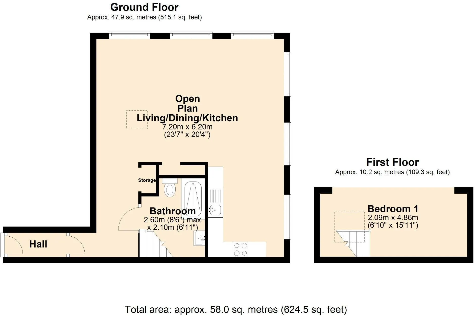 1 bed Apartment