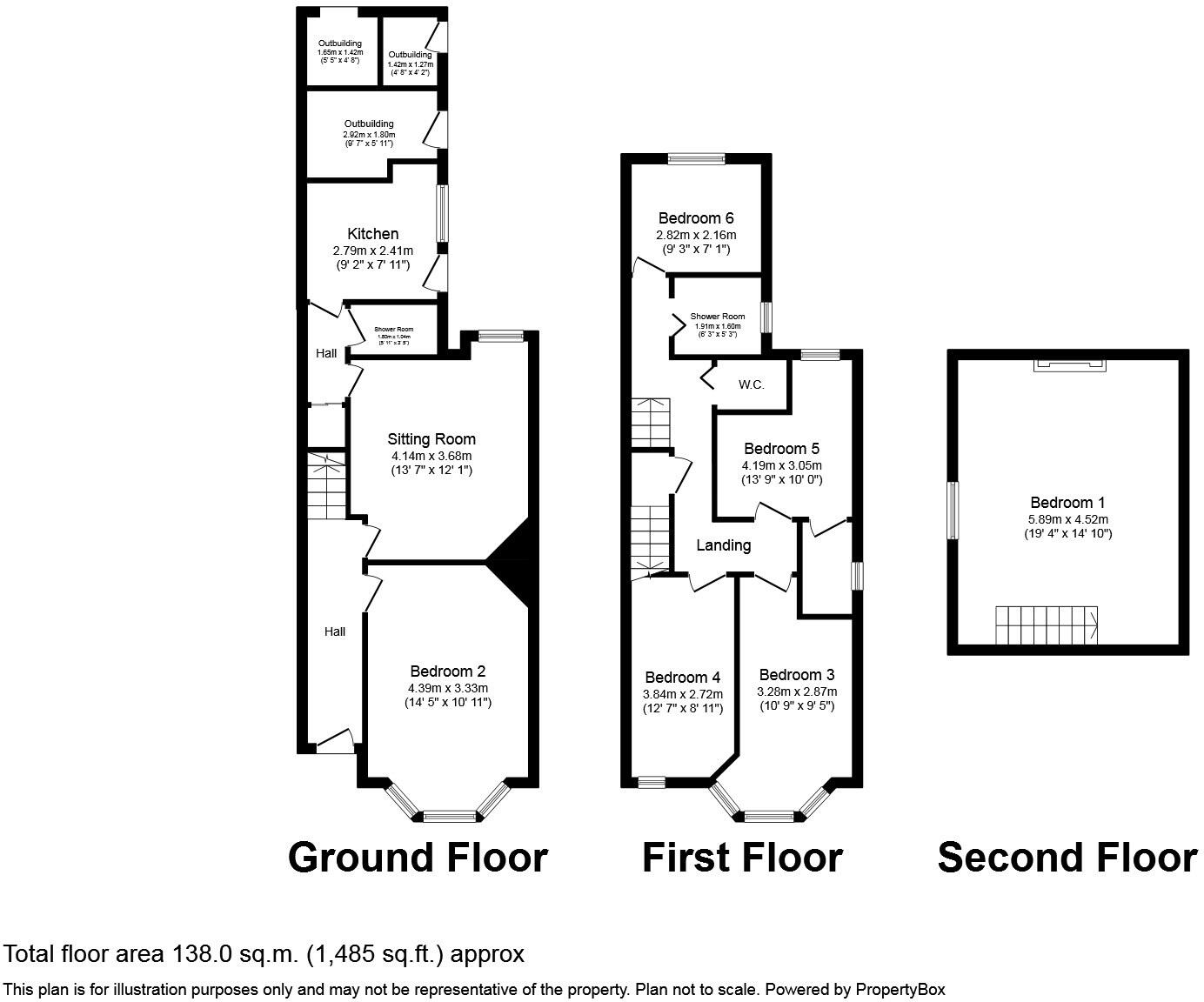6 bed Terraced