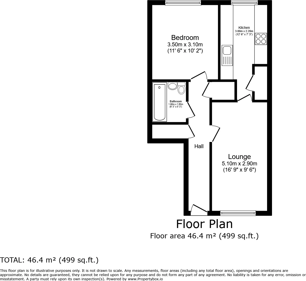 1 bed Maisonette