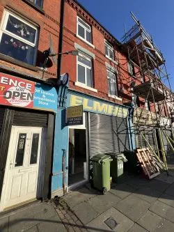 Mixed - Use Building: Commercial shop use class on the ground floor, with a part converted uppers to a 3 bed residential flat. Requires physical separation with a stud wall from commercial to residential.