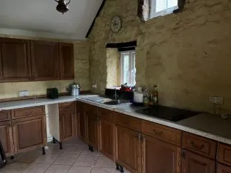 3 bedroom stone house with outbuilding and garden in a small hamlet.