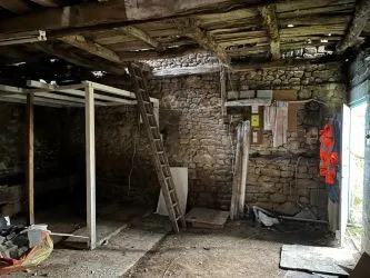 3 bedroom stone house with outbuilding and garden in a small hamlet.