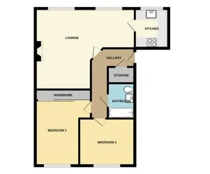 OVER 55'S TWO BEDROOM APARTMENT