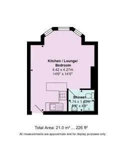 Studio Flat with 178 Year Lease and Parking in Bournemouth BH1 - Tenant In Situ (£8,400 PA in Rental Income)