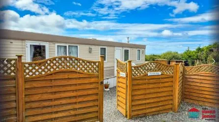 Static 6 Berth Caravan On A Good Sized Plot On The Llyn Peninsula, Including Off Road Parking And With Distant Sea Views. Local Beaches Are Within Easy Reach.