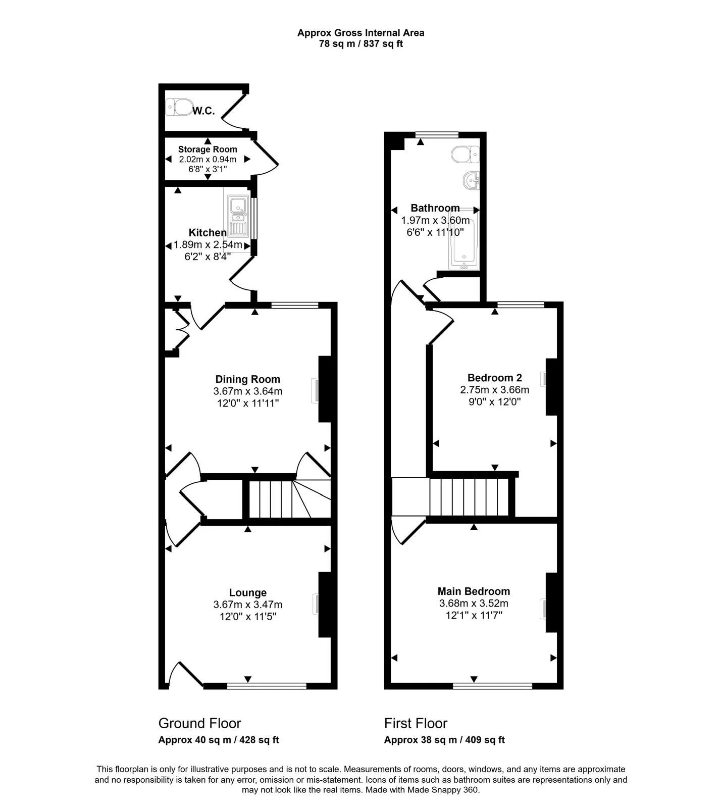 2 Bedroom End Terrace in Derbyshire