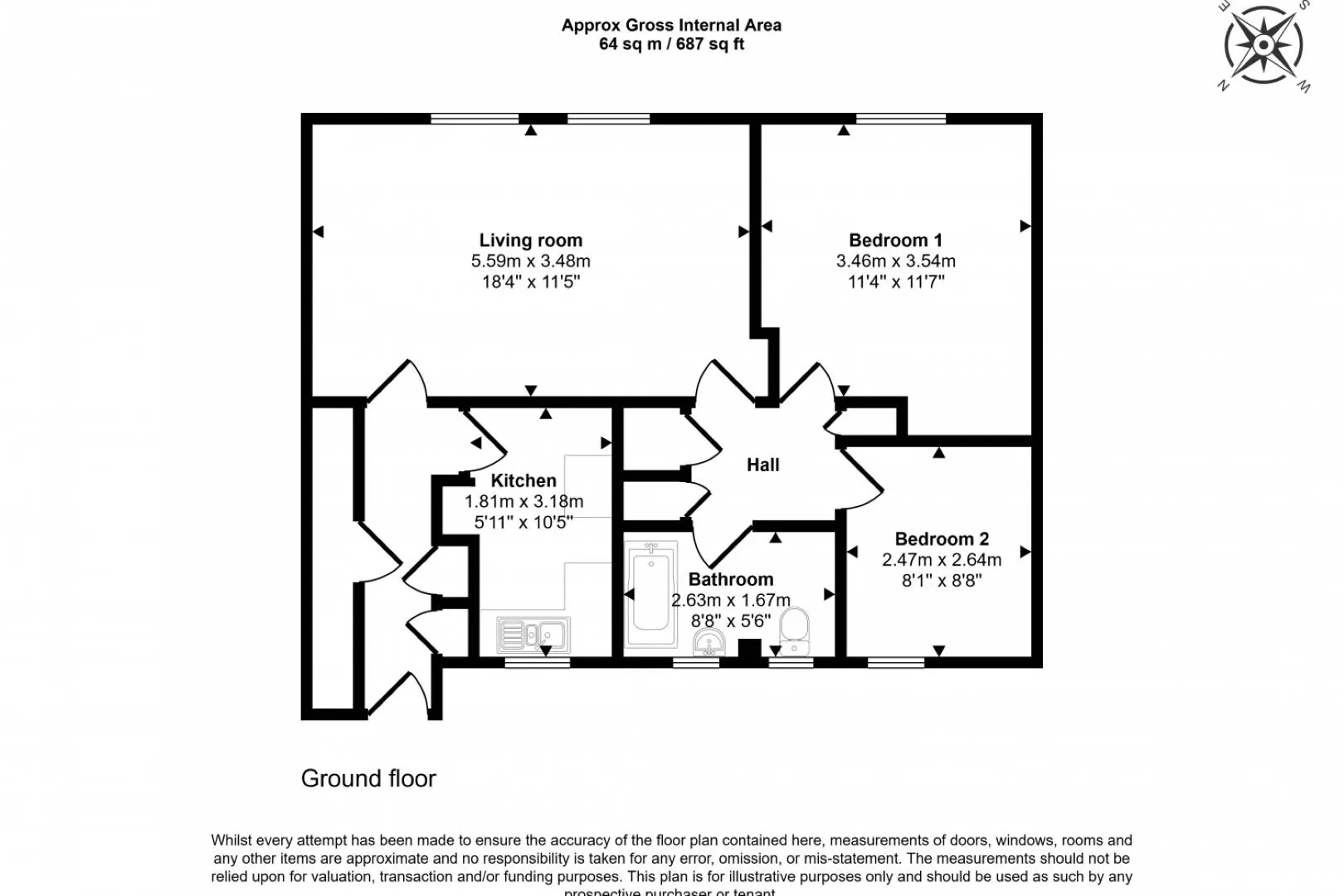 2 Bedroom Flat in Wednesbury