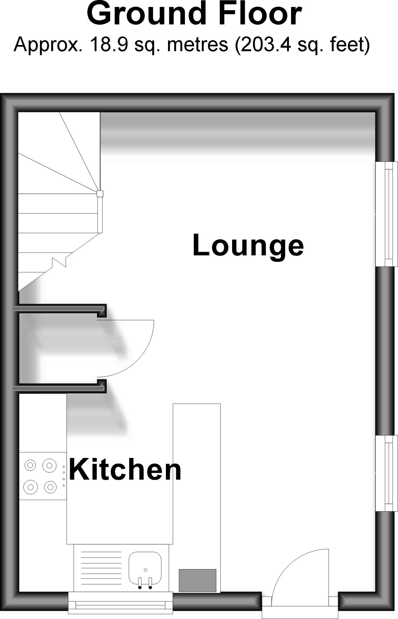 1 bed End of Terrace