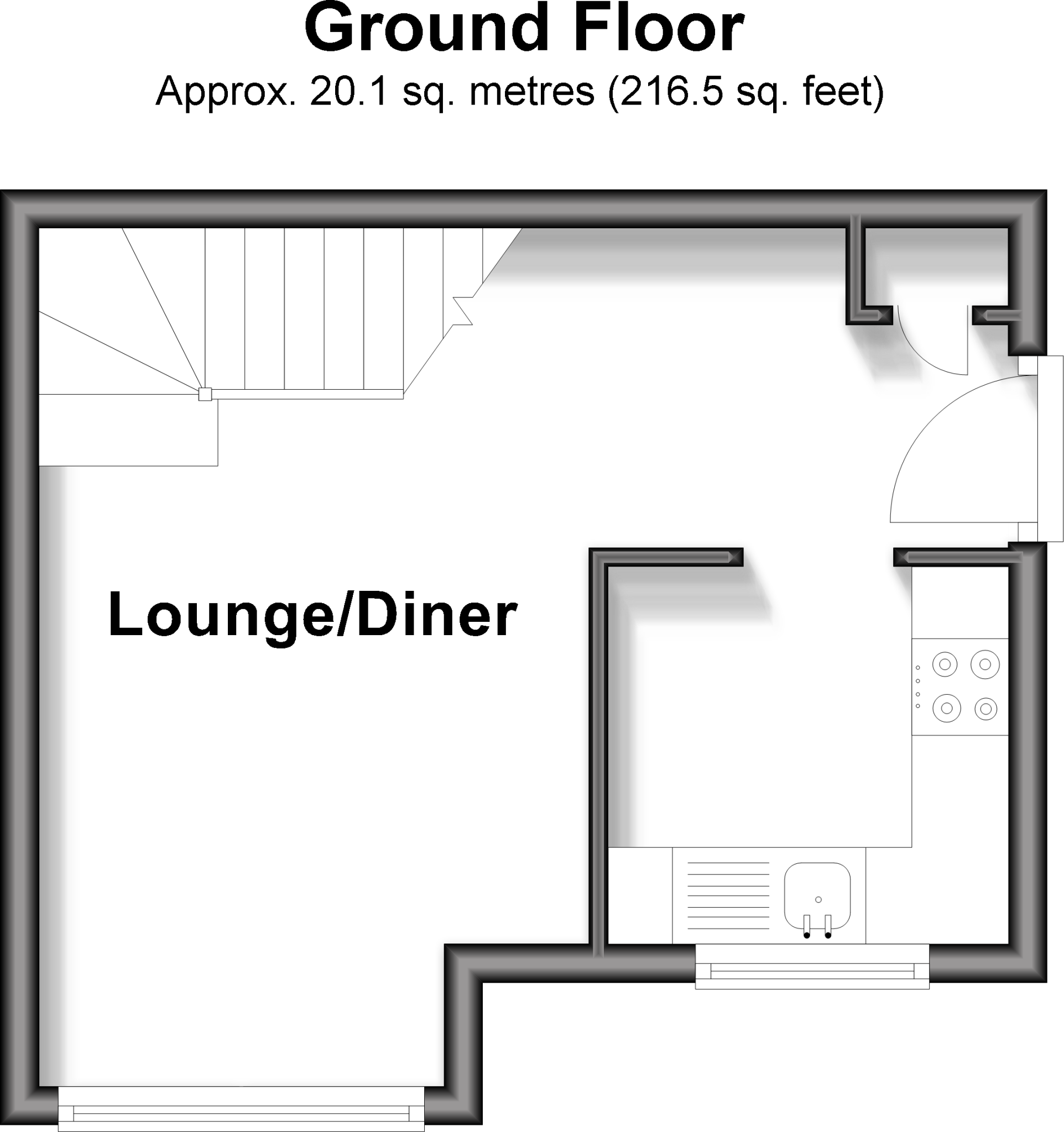1 bed Semi-Detached