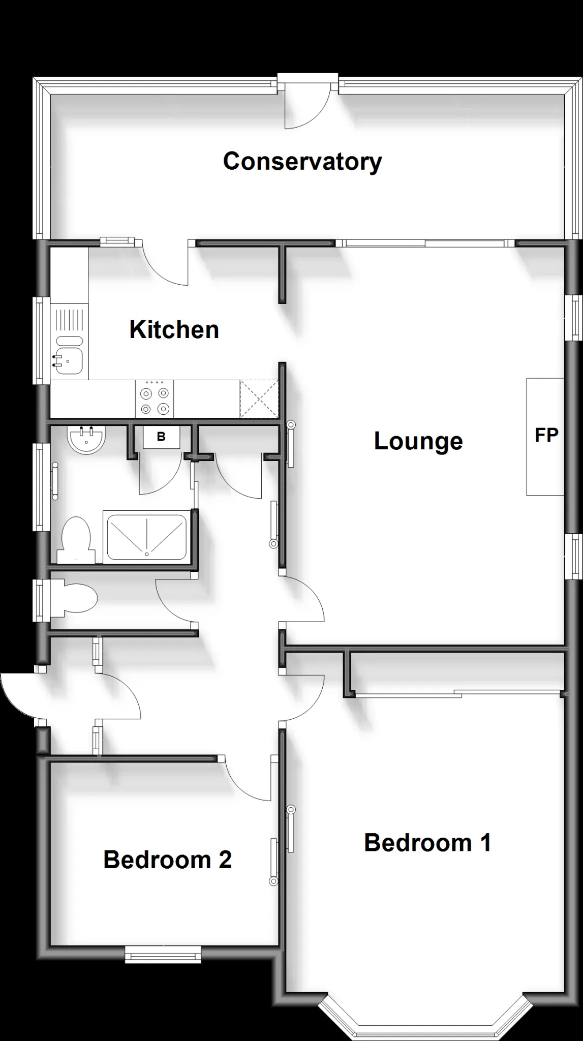2 bed Detached Bungalow