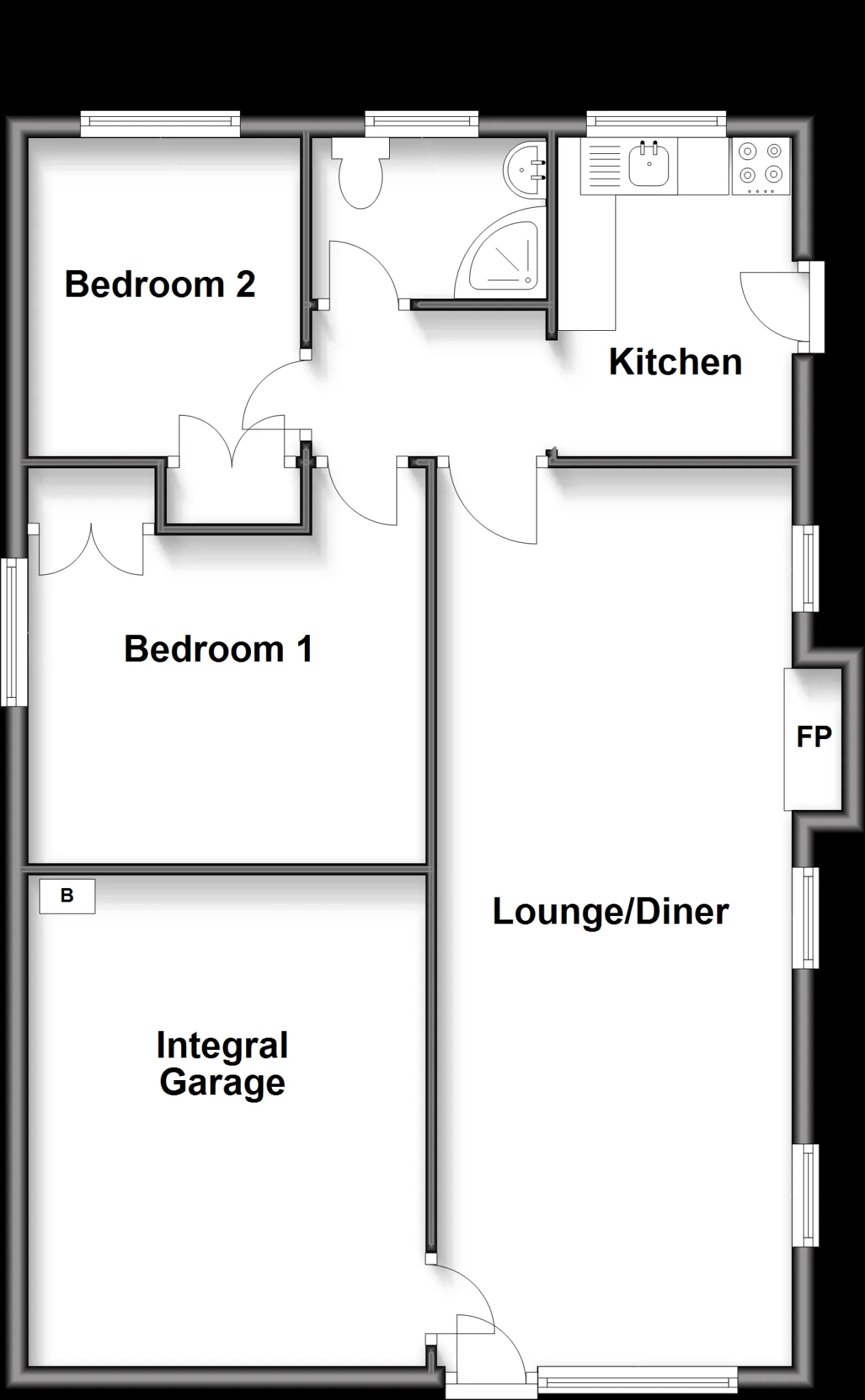 2 bed Detached Bungalow