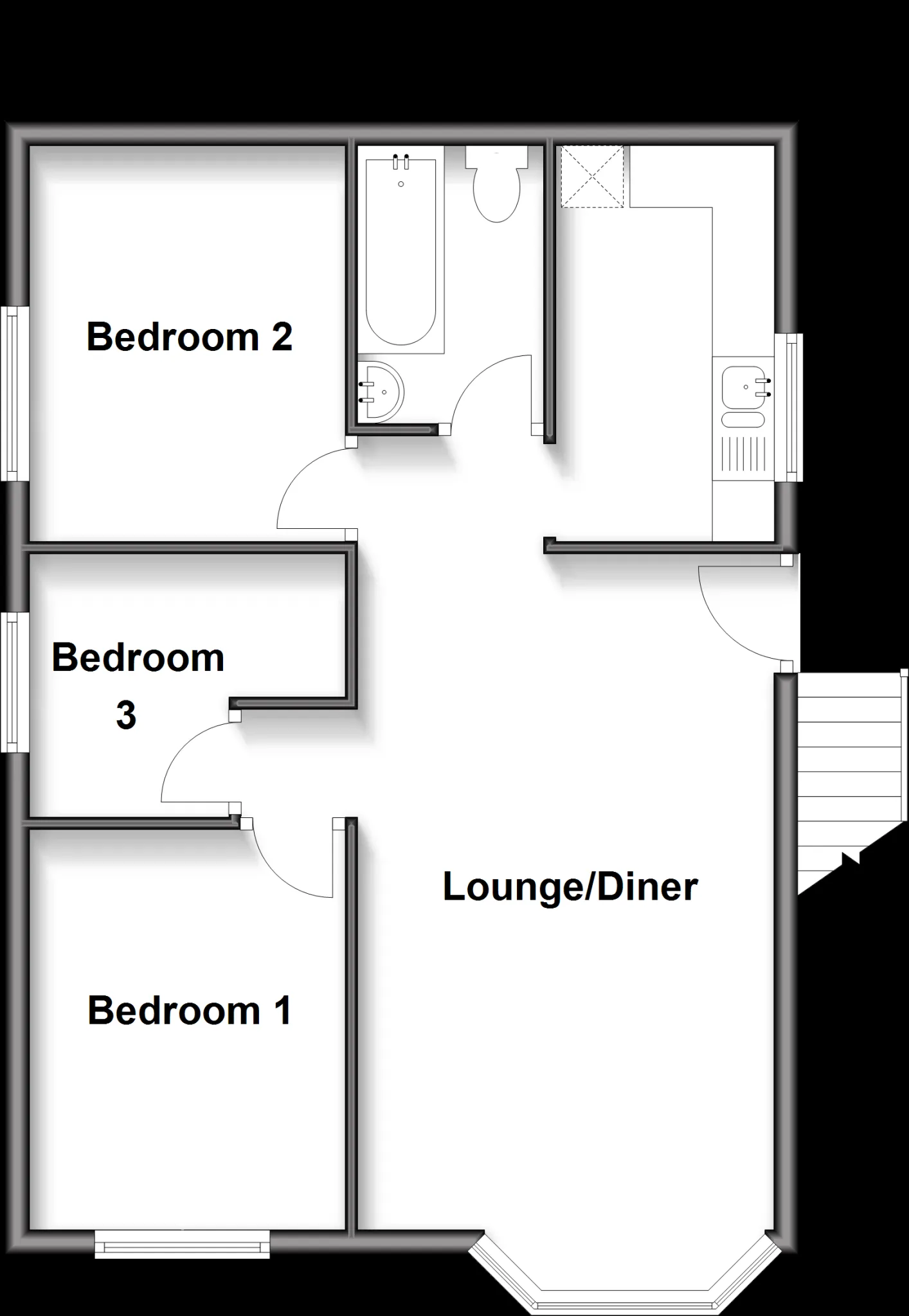 2 bed Maisonette