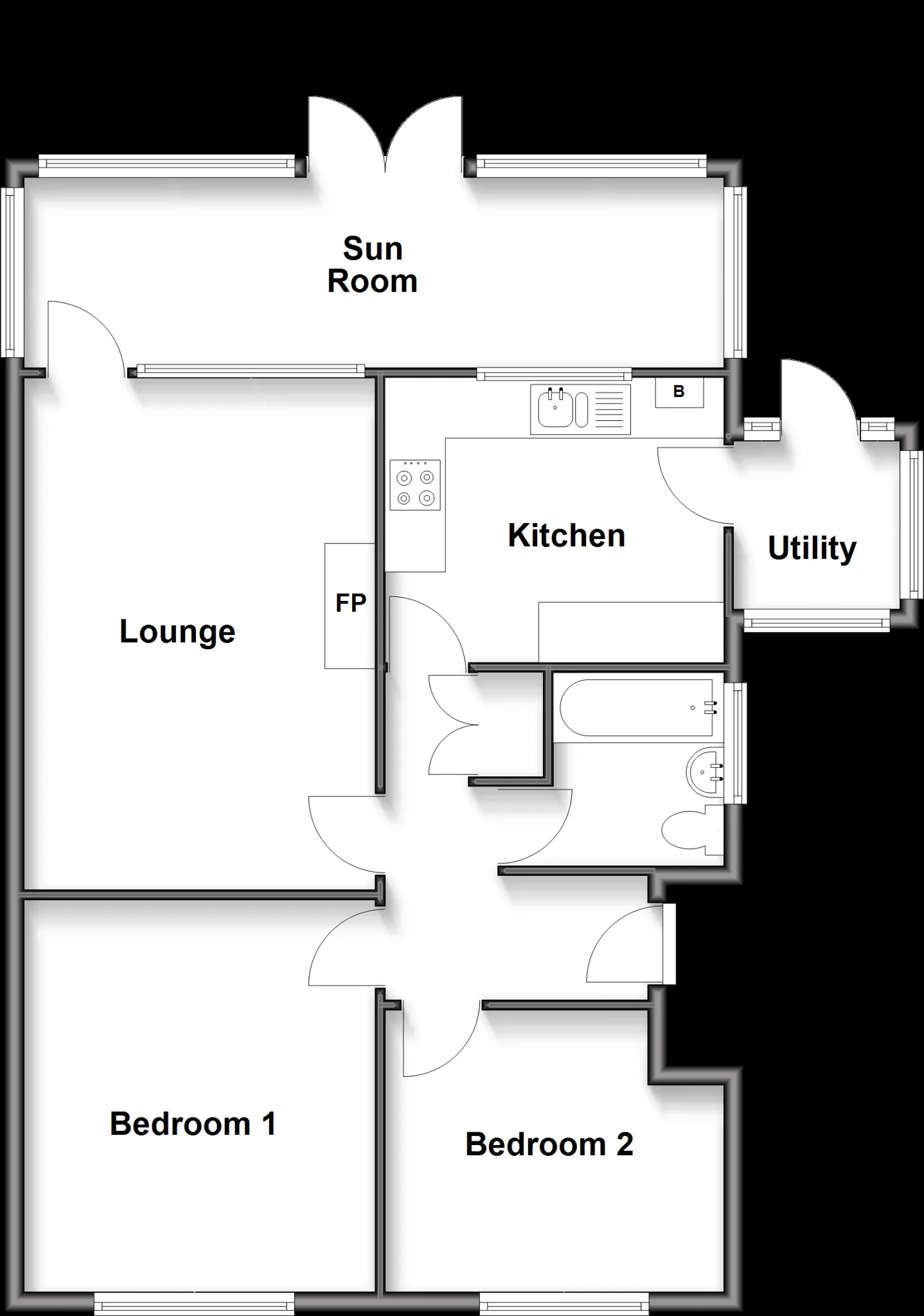 2 bed Semi-Detached Bungalow