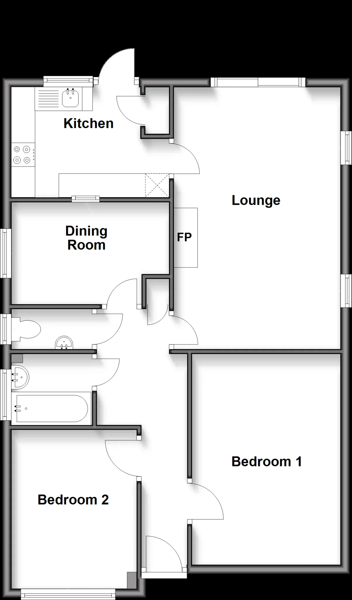 2 bed Detached Bungalow