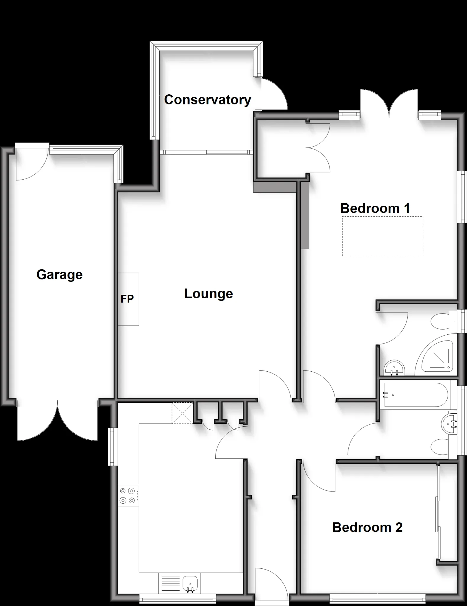 2 bed Detached Bungalow