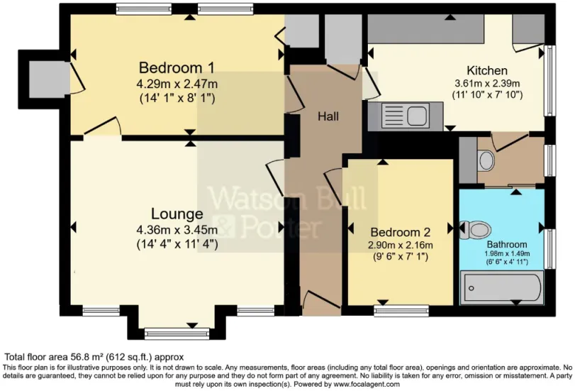 2 bed Ground Flat
