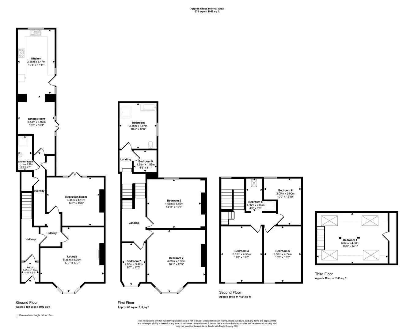 7 bed Terraced