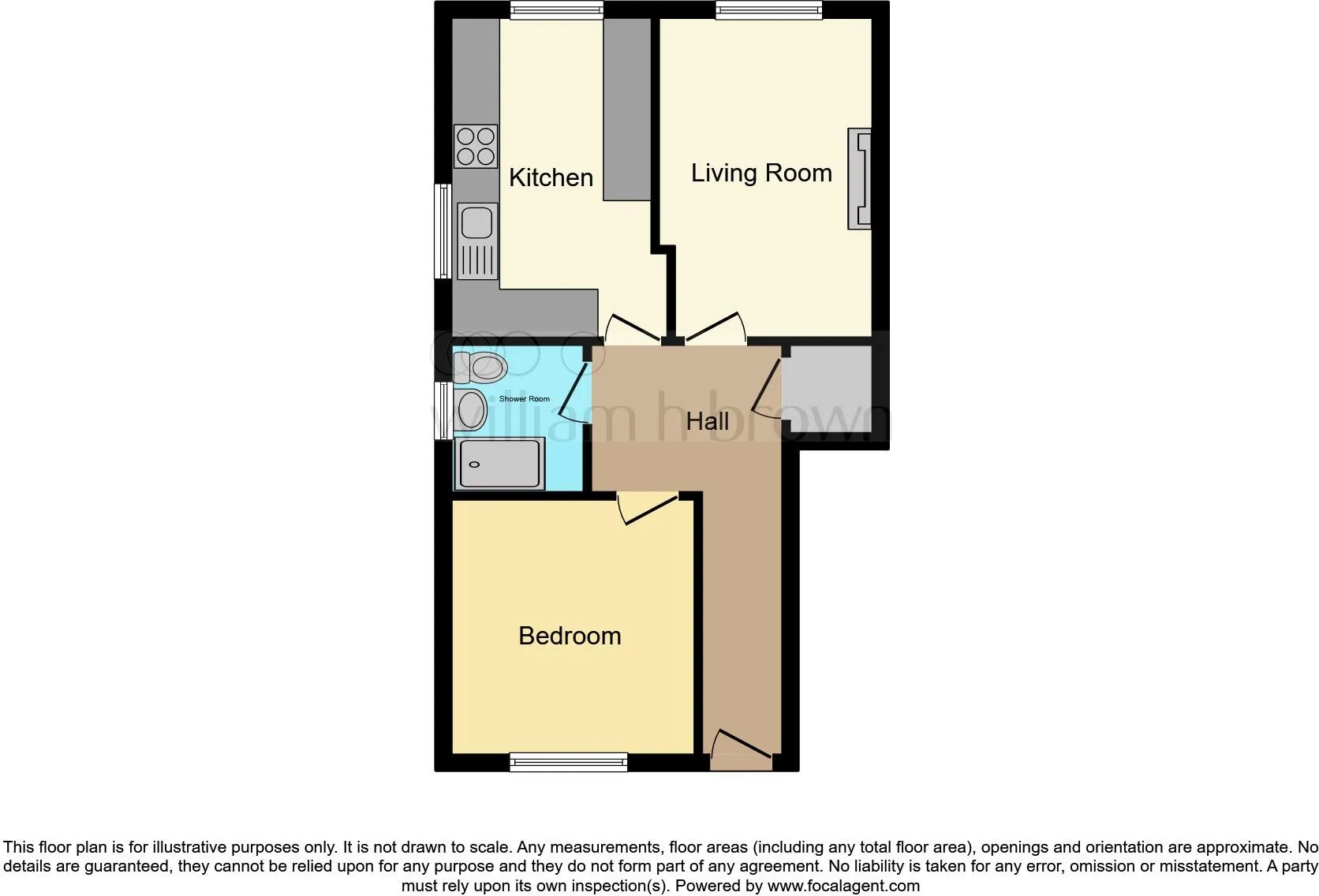 1 bed Ground Flat